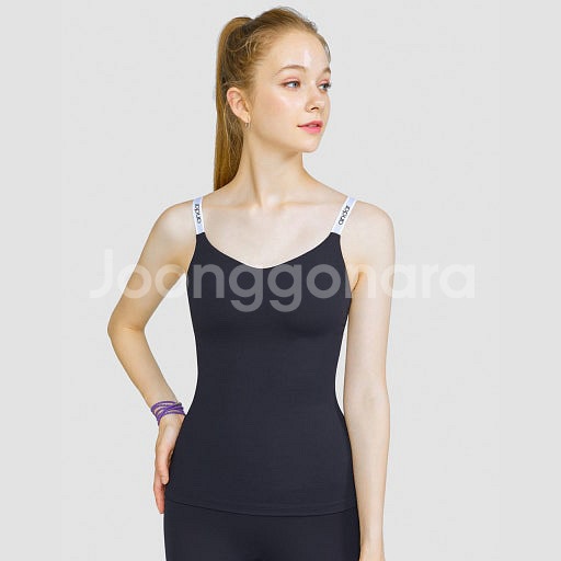 [한철착용]안다르 로고 브라탑 탱크탑 블랙 S--0