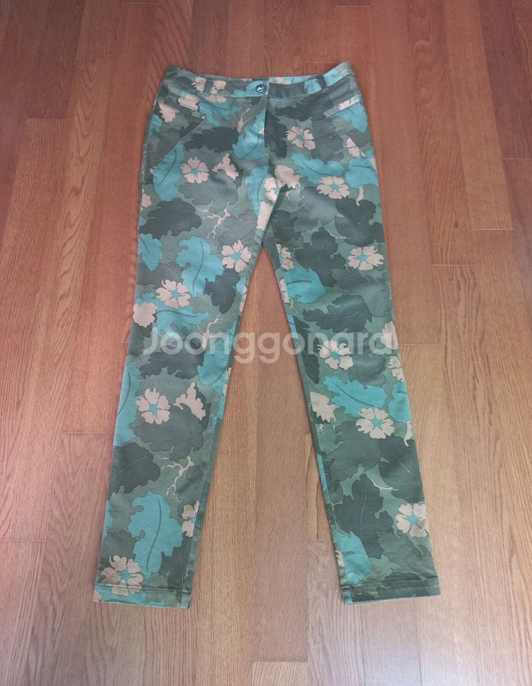 플라워 패턴 스판 바지--0