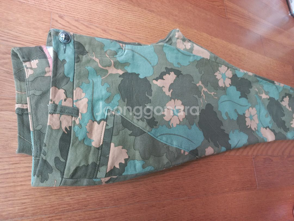 플라워 패턴 스판 바지--3