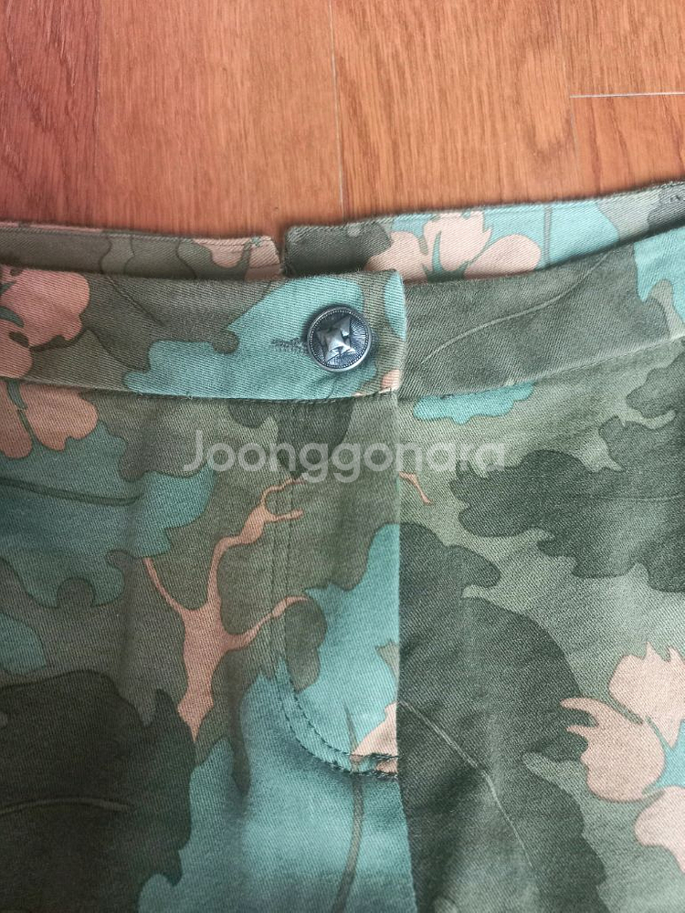 플라워 패턴 스판 바지--1