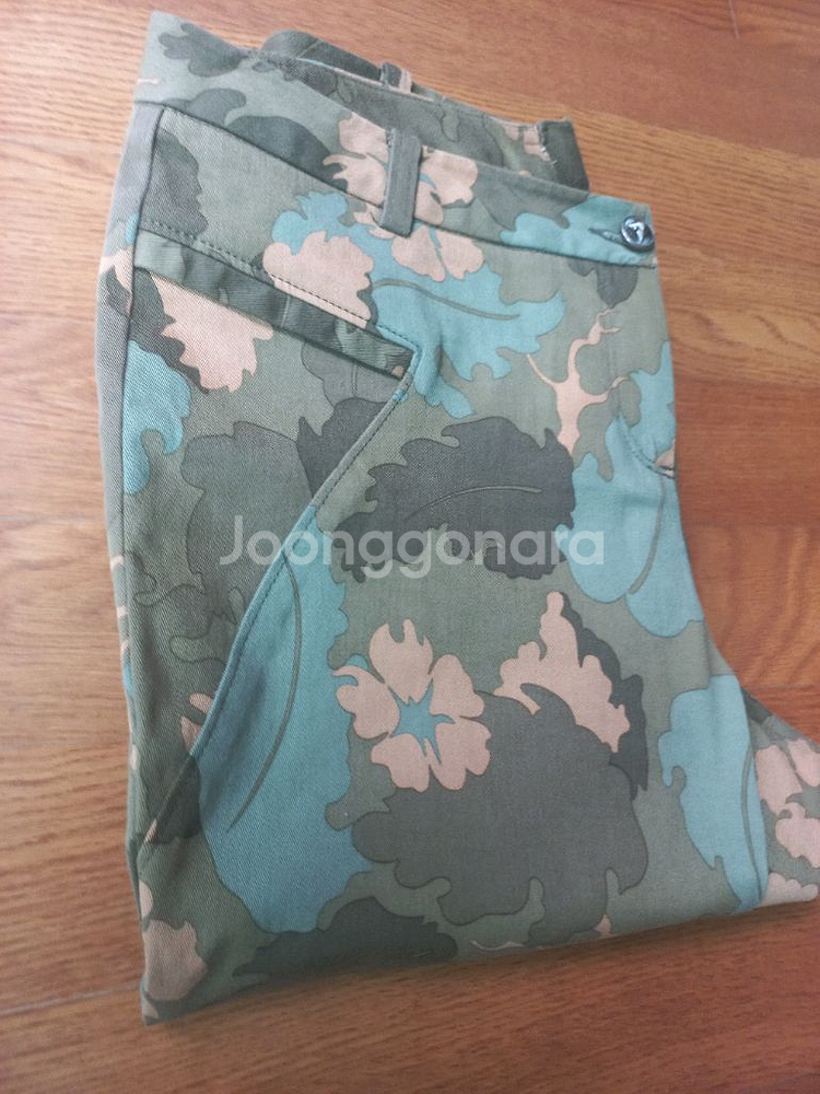 플라워 패턴 스판 바지--2