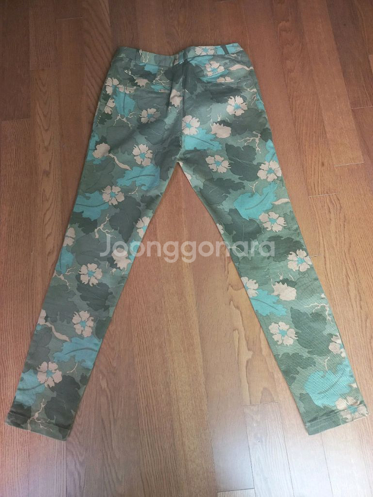 플라워 패턴 스판 바지--5