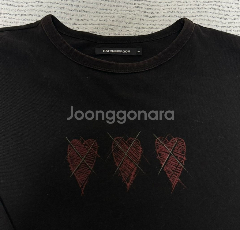 해칭룸 VTG 카툰 하트 롱슬리브--2