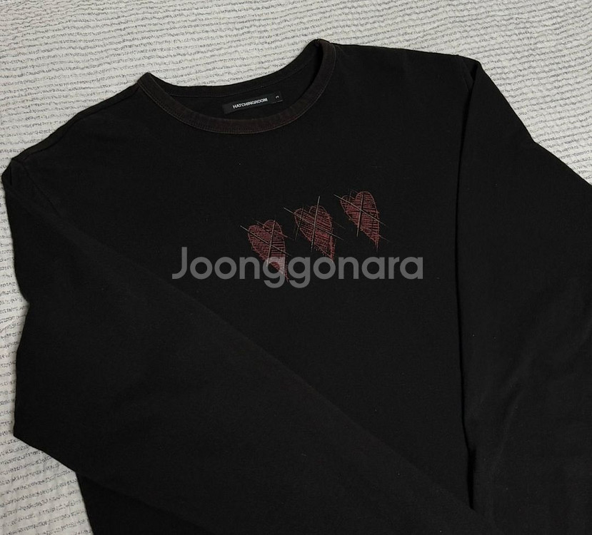 해칭룸 VTG 카툰 하트 롱슬리브--1