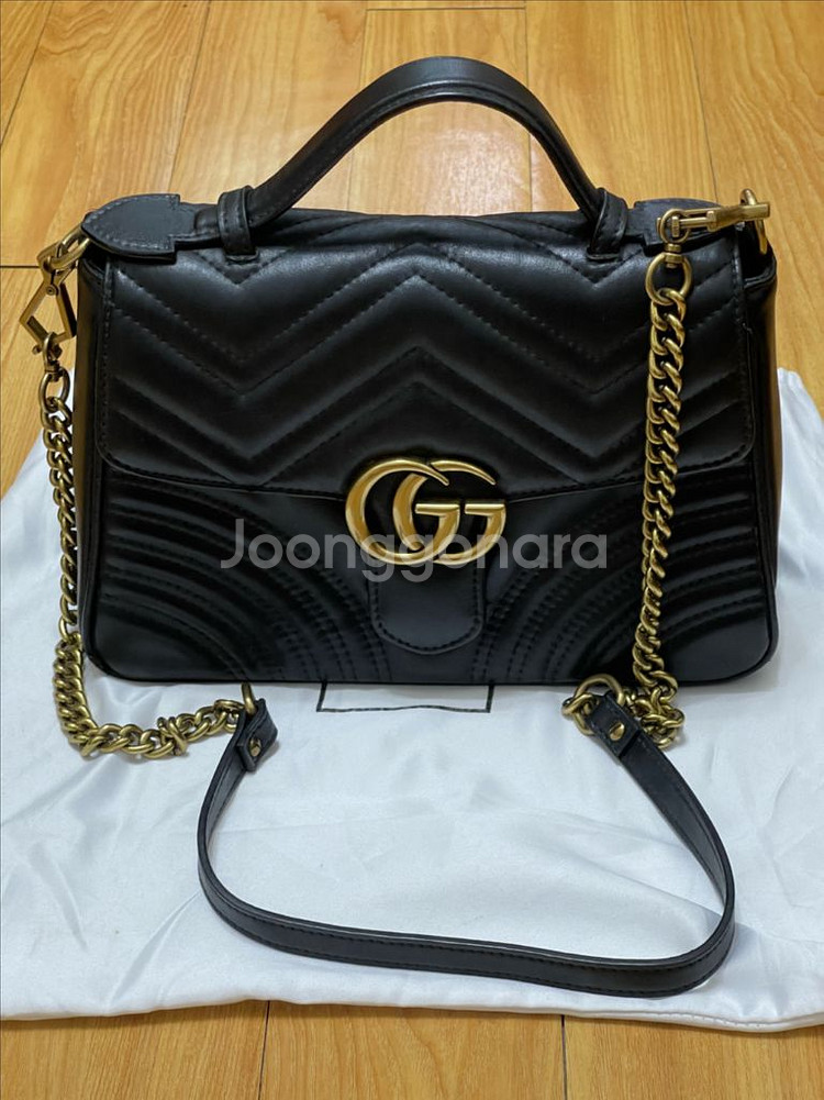 GUCCI 구찌 마몬트 탑 핸들백--1