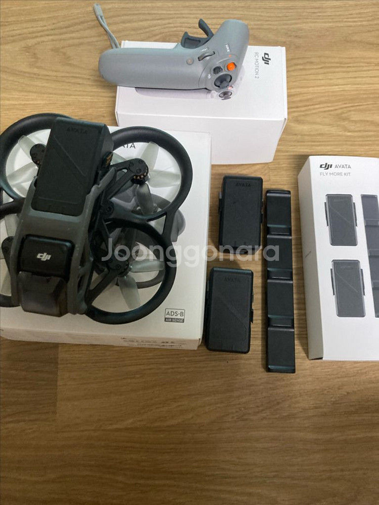 DJI 아바타1 기채 밧데리3개 충전기--0
