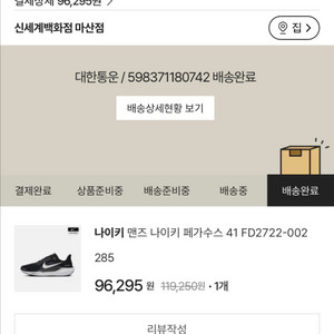 나이키 페가수스 41