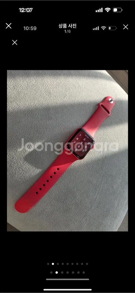 애플워치6 레드 gps버전--1