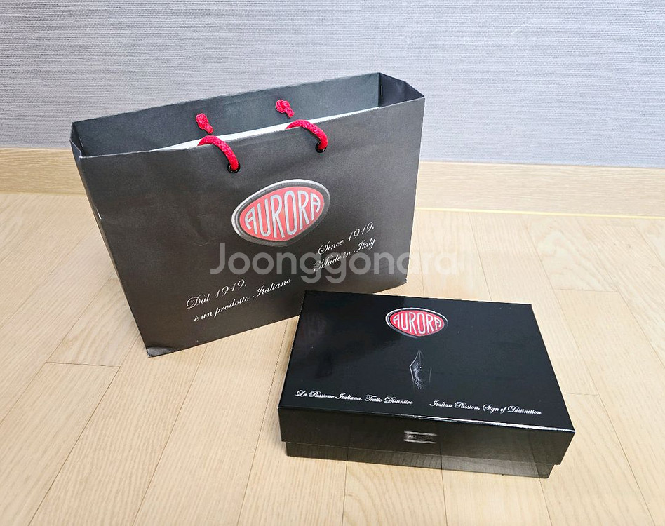 오로라 만년필 88 스트라이프 골드 14K 5회미만사용--4
