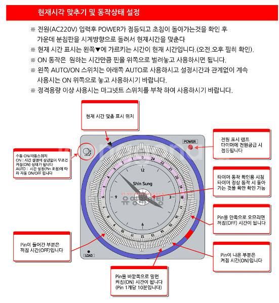 신성계전 전기타이머 SST-16RPS 4단자 충전식--6