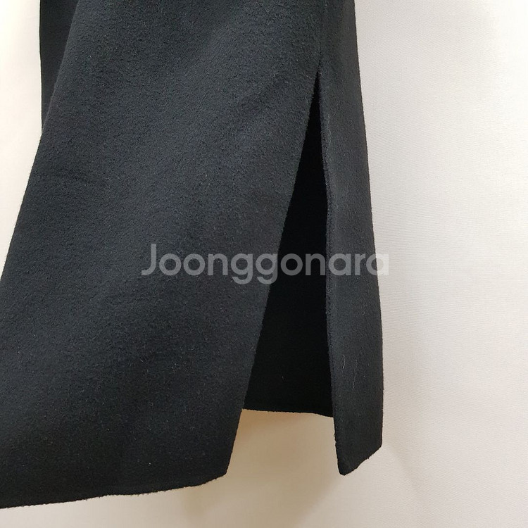 한섬 SJSJ 핸드메이드 블랙 울 캐시미어 롱코트--3