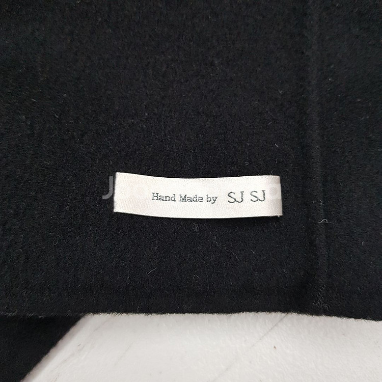 한섬 SJSJ 핸드메이드 블랙 울 캐시미어 롱코트--6
