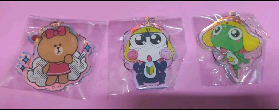 키링 5종 일괄) 라인프렌즈1개 개구리중사케로로4개 이미지