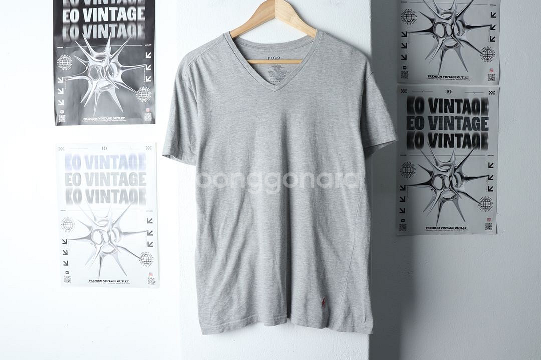 (L-XL) 폴로 랄프로렌 반팔 티셔츠 브이넥--1