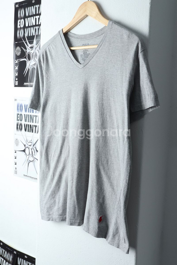 (L-XL) 폴로 랄프로렌 반팔 티셔츠 브이넥--0
