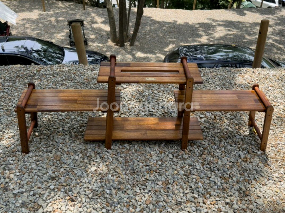 리니 미순 3단 미송 우드 쉘프--3