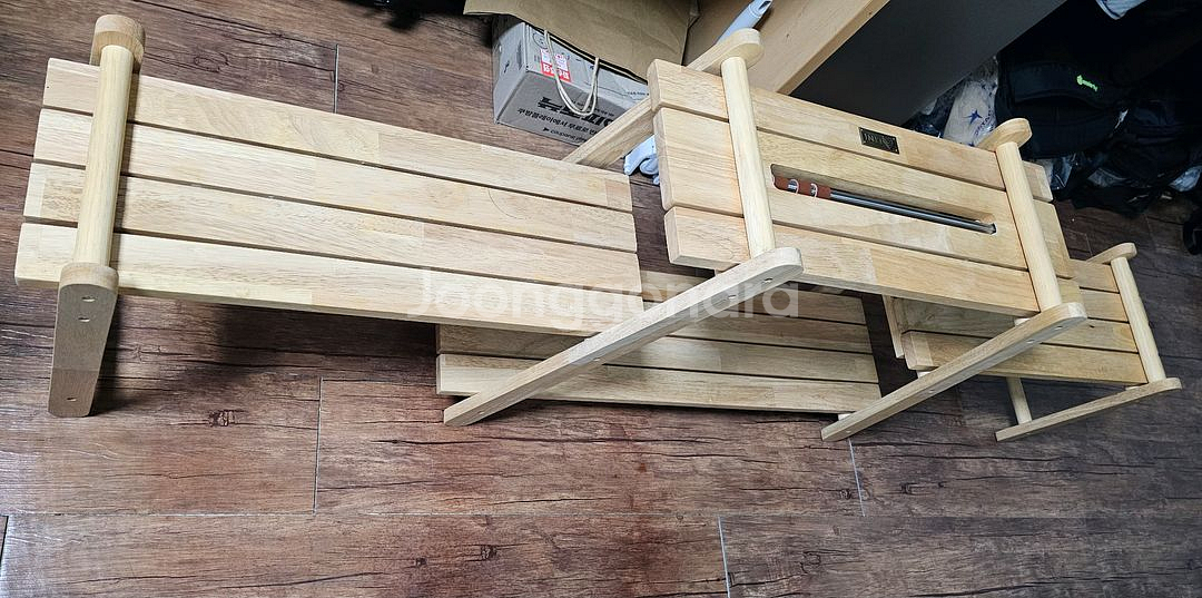 리니 미순 3단 미송 우드 쉘프--5