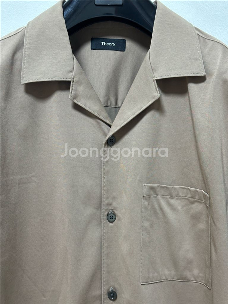 띠어리 오픈카라반팔셔츠--0