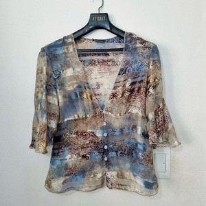 조르지오알마니 정품 실크 블라우스