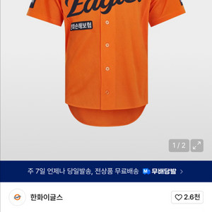한화이글스 어센틱 유니폼 100 노마킹