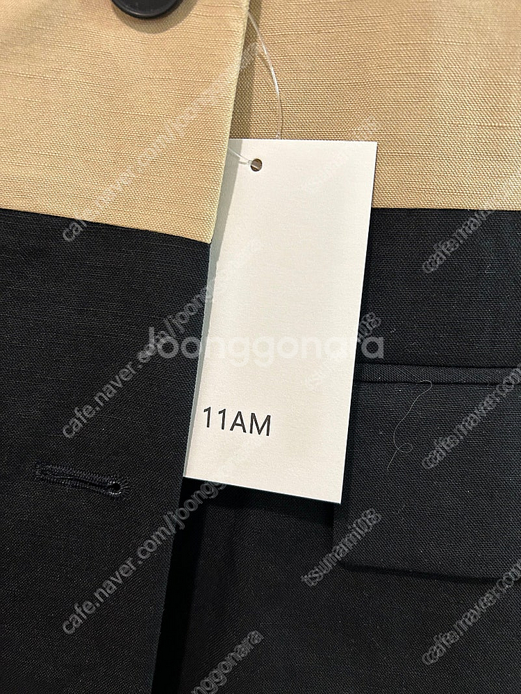 11AM 제작 투톤 린넨자켓 프리사이즈 새상품--1