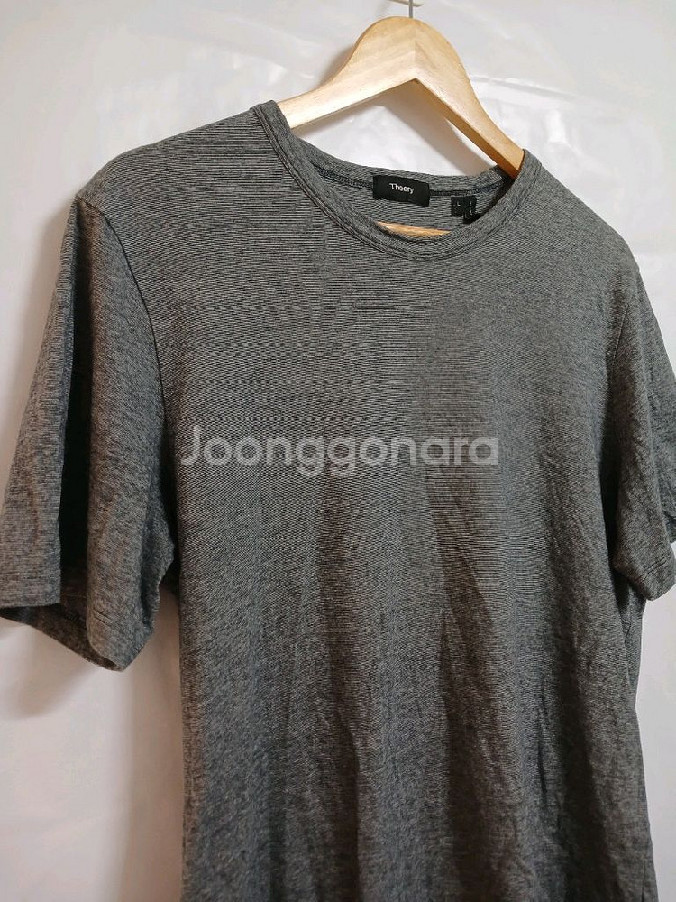 (L 100)띠어리 남성 면티셔츠 그레이--1