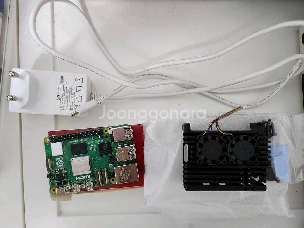 라즈베리파이5 4gb + 방열팬 + 전원선--0