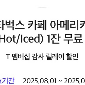 T데이 스타벅스 아메리카노Tall