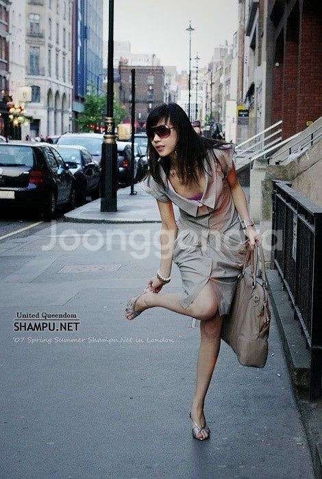 올세인츠 리노 드레이핑 하객룩 원피스 공연--5