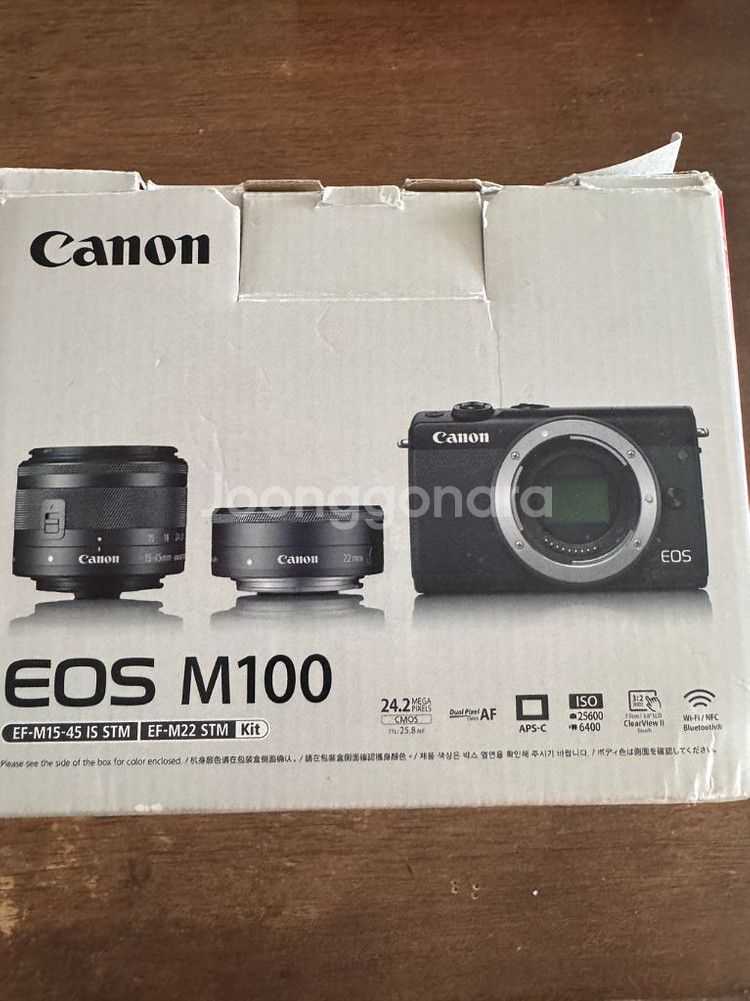 캐논 eos m100 단렌즈/번들렌즈 포함 풀박--3