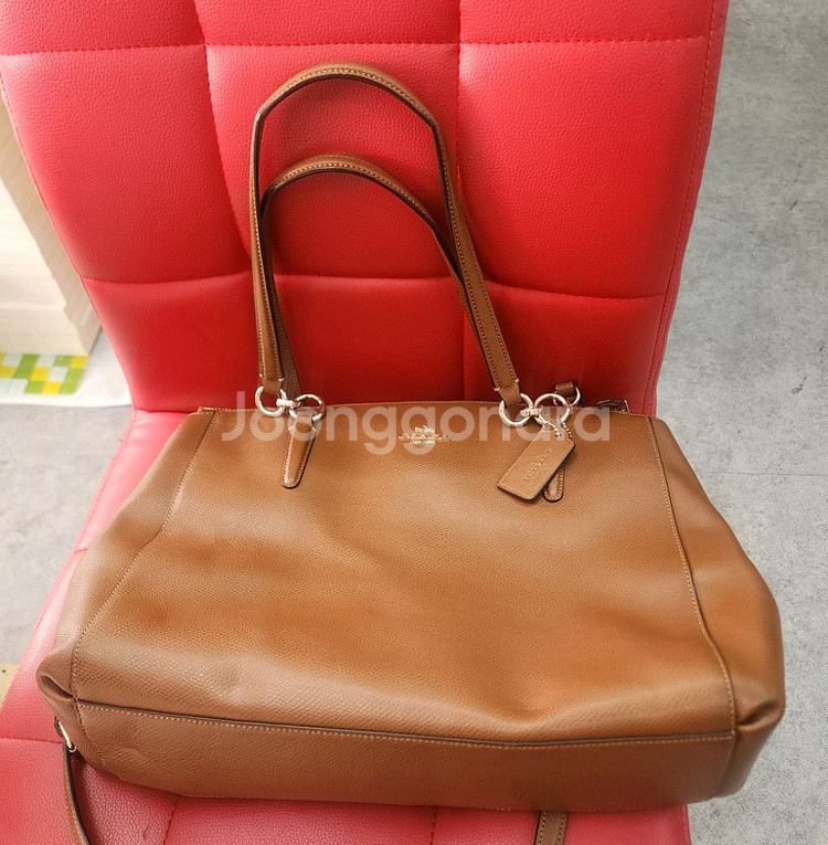 코치 가죽 토트백-정품--4