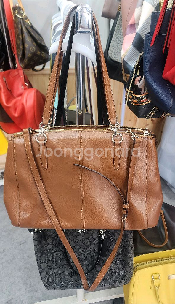 코치 가죽 토트백-정품--1