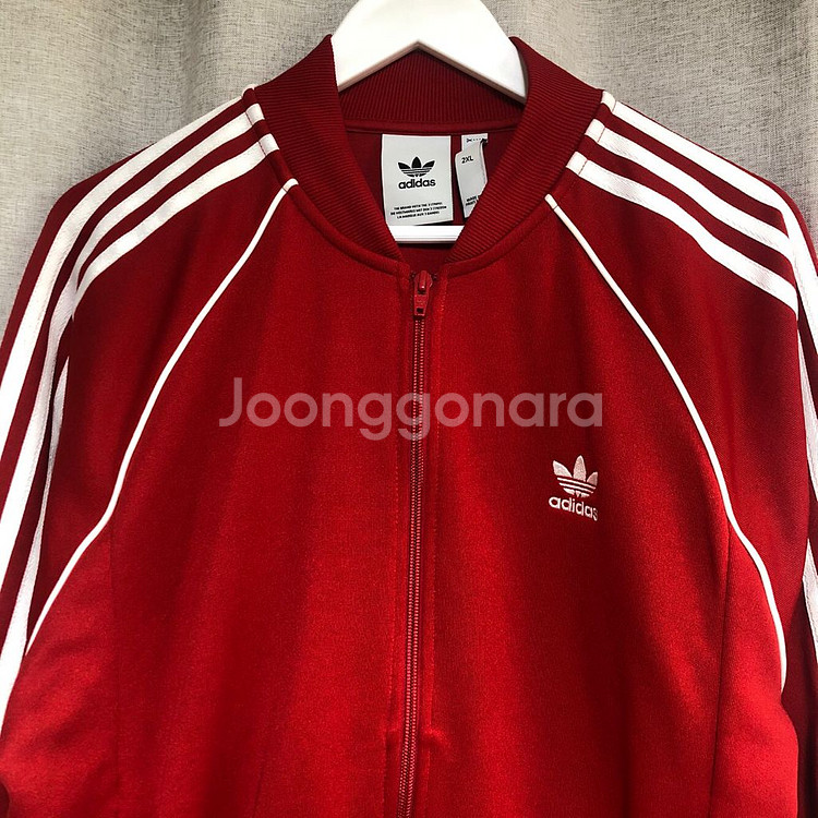 아디다스 삼선 레드 트랙탑 져지 (2XL)--1