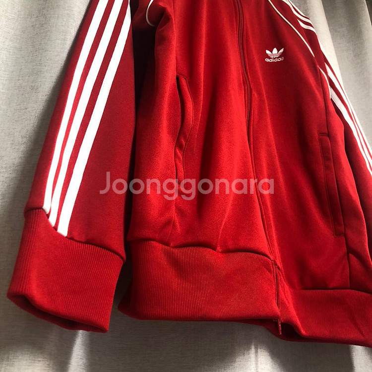 아디다스 삼선 레드 트랙탑 져지 (2XL)--2