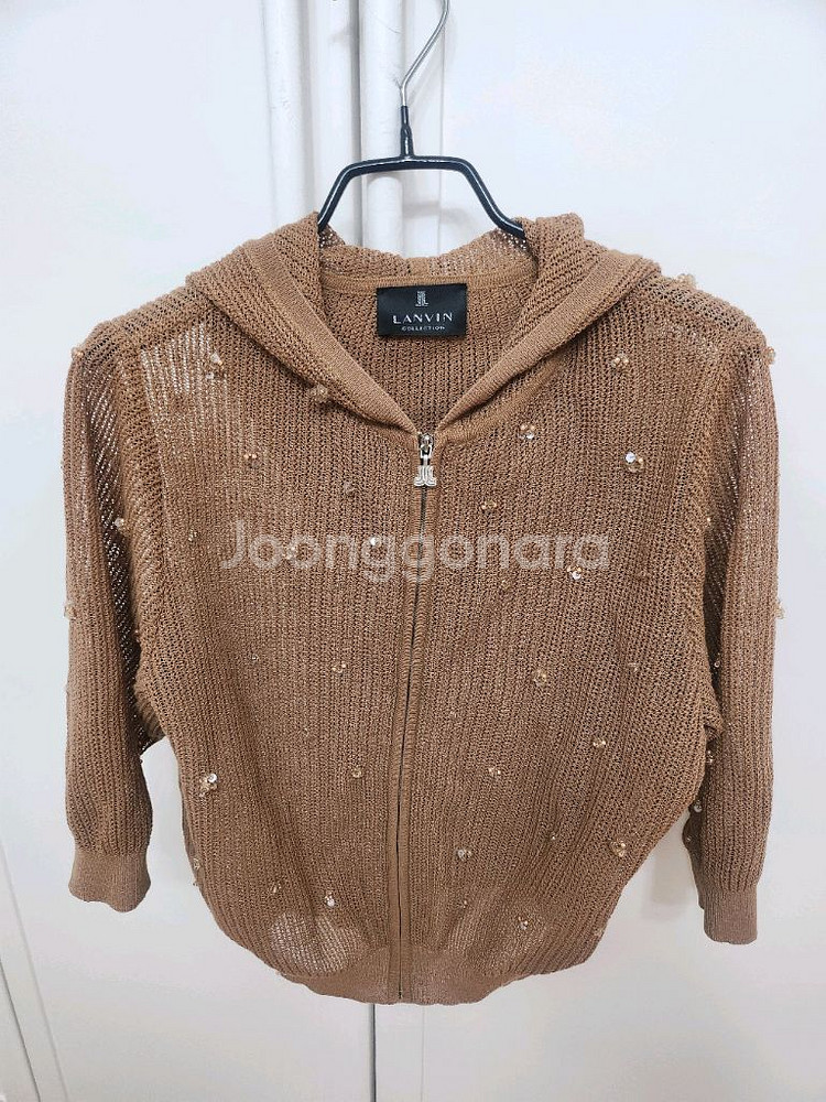 랑방 니트 비딩 점퍼--3