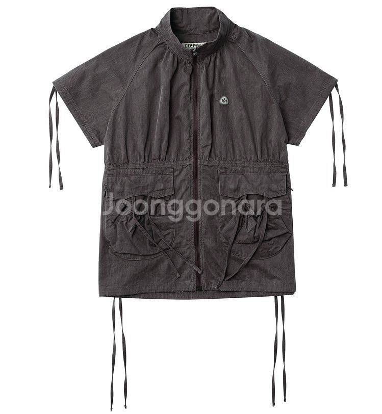 코이세이오 셔링 포켓 자켓 버건디--0