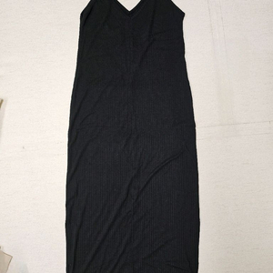 블랙 골지 롱 원피스