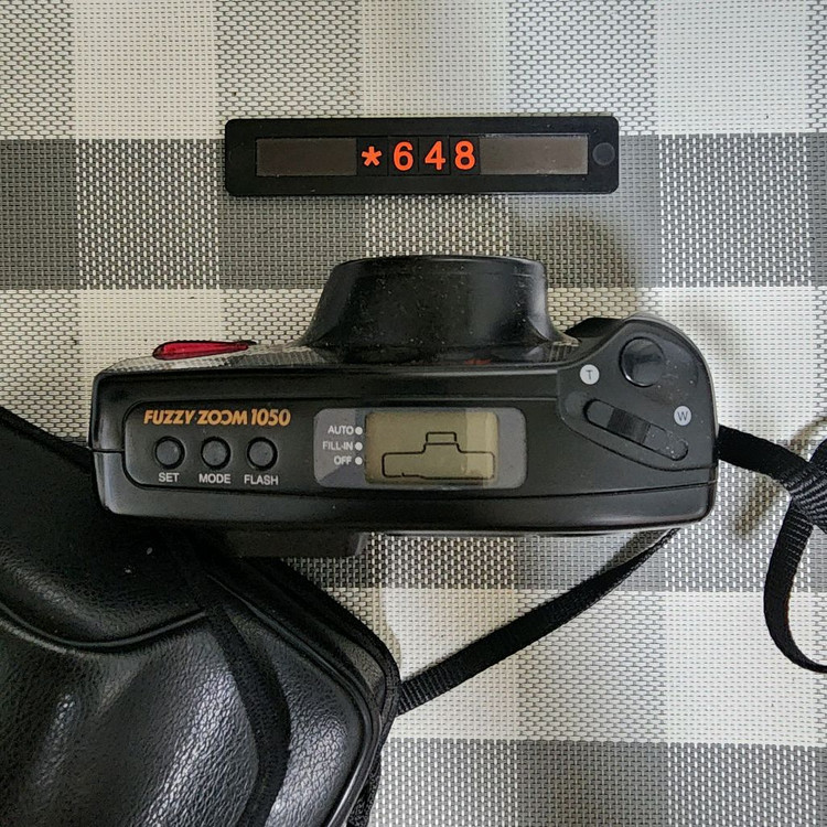 삼성캐녹스 퍼지줌 1050 필름카메라 파우치포함--1