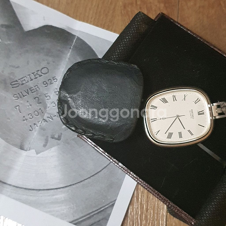 세이코 포켓 시계 쿼츠 4301-3010, 실버--0