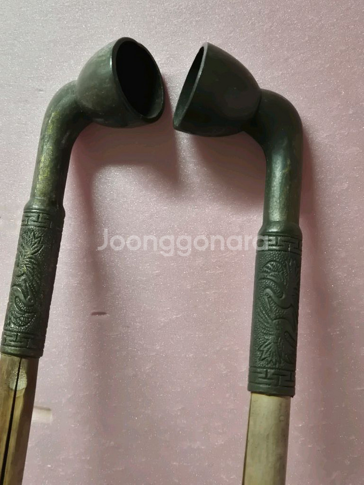 엣날담뱃대2점일괄(민속품)--1