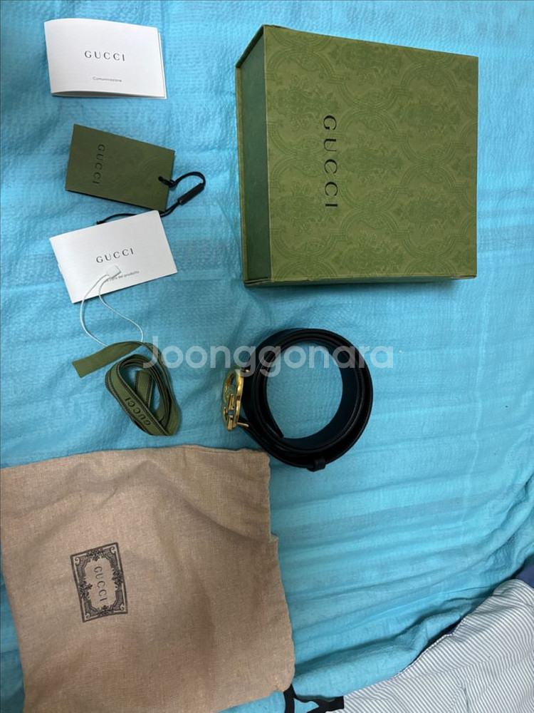 구찌 GG 블랙 금장 벨트100사이즈 3cm(마지막에눌--2