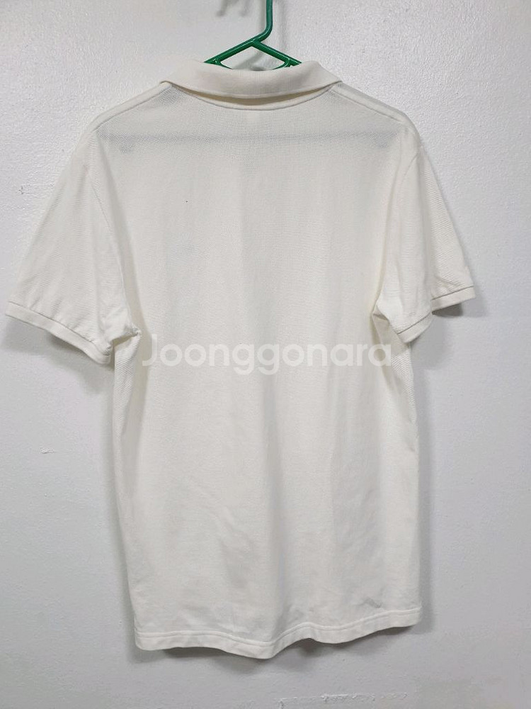 라코스테 흰색 슬림핏 반팔 폴로 티셔츠 105사이즈--3