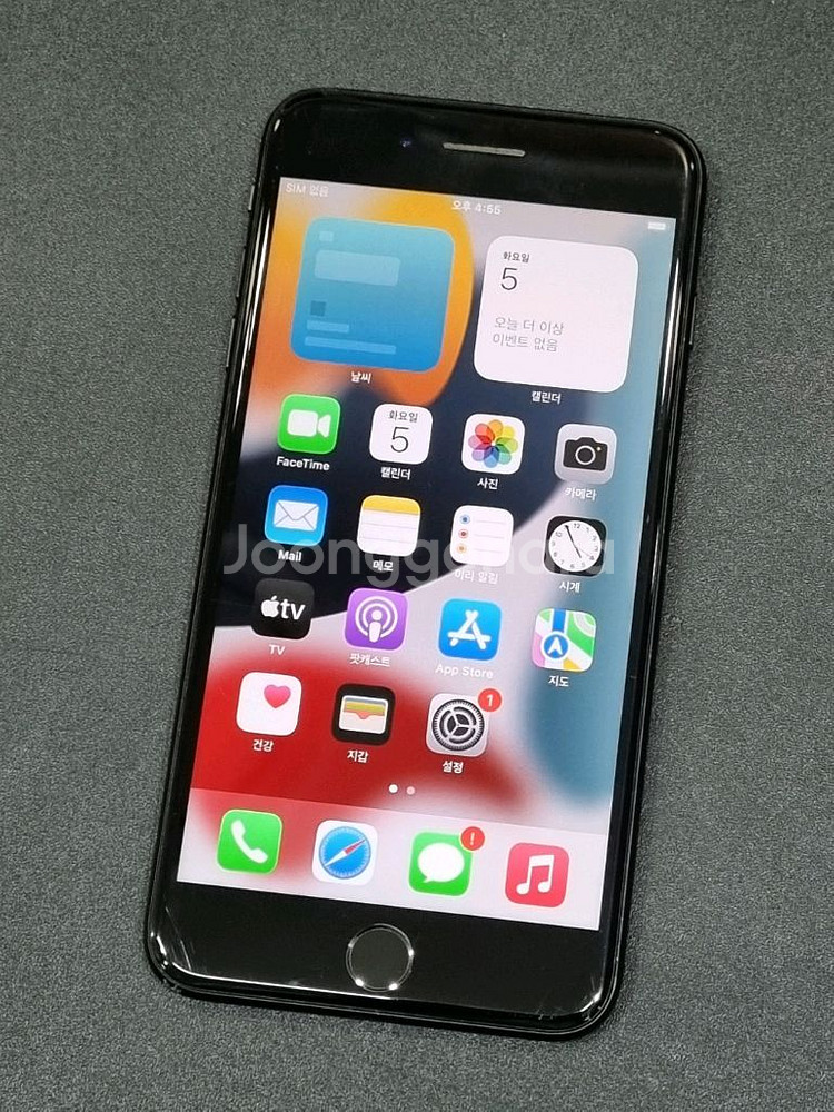 아이폰7플러스 128GB 블랙 배터리 100%--0