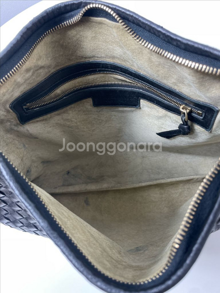 보테가베네타 인트레치아토 블랙 호보백 숄더백--6