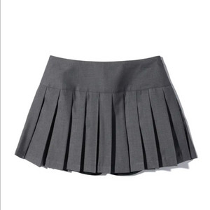 유희 PLEATS SKIRT CHARCOAL S 새상품