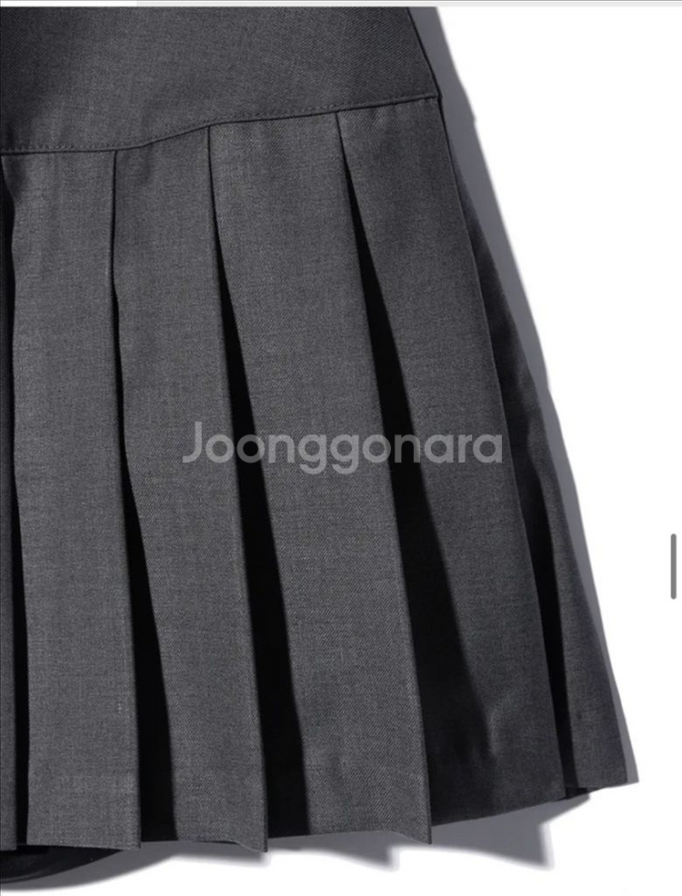 유희 PLEATS SKIRT CHARCOAL S 새상품--2