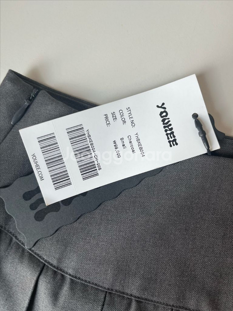 유희 PLEATS SKIRT CHARCOAL S 새상품--4