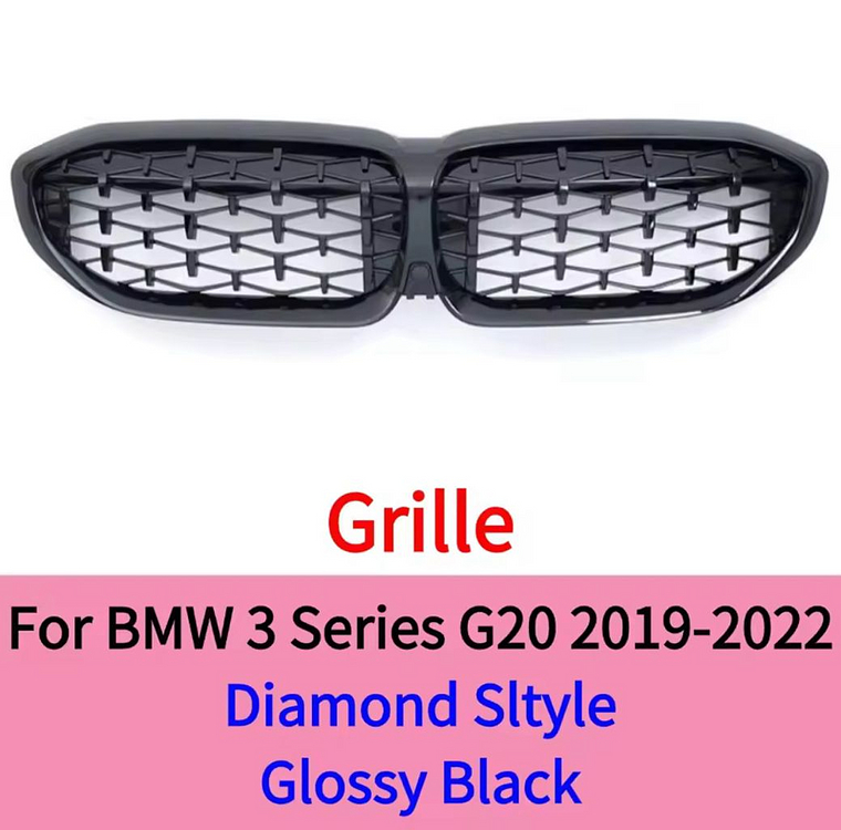 BMW 3시리즈 G20 키드니 블랙유광 그릴--1