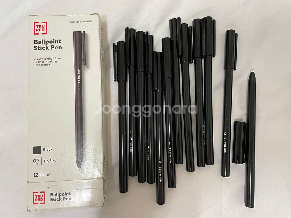 TRU RED 검정 볼펜 세트 1.0mm--0