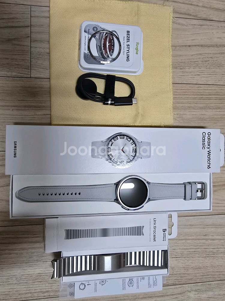 갤럭시워치6클래식(올교체)47mm 블루투스+정품 링크브--0